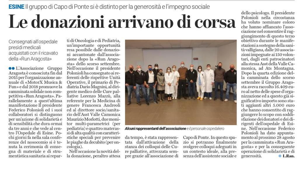 Donazione sabato 02.04.2022