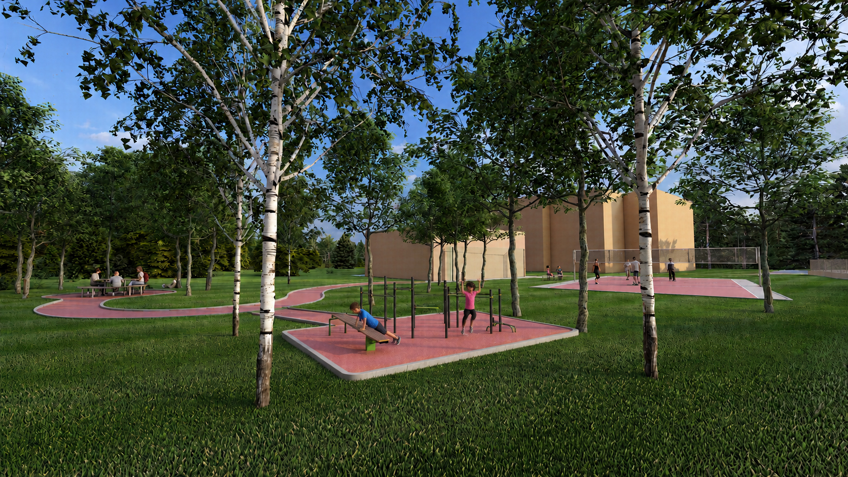 Area attrezzature sportive e campo da gioco